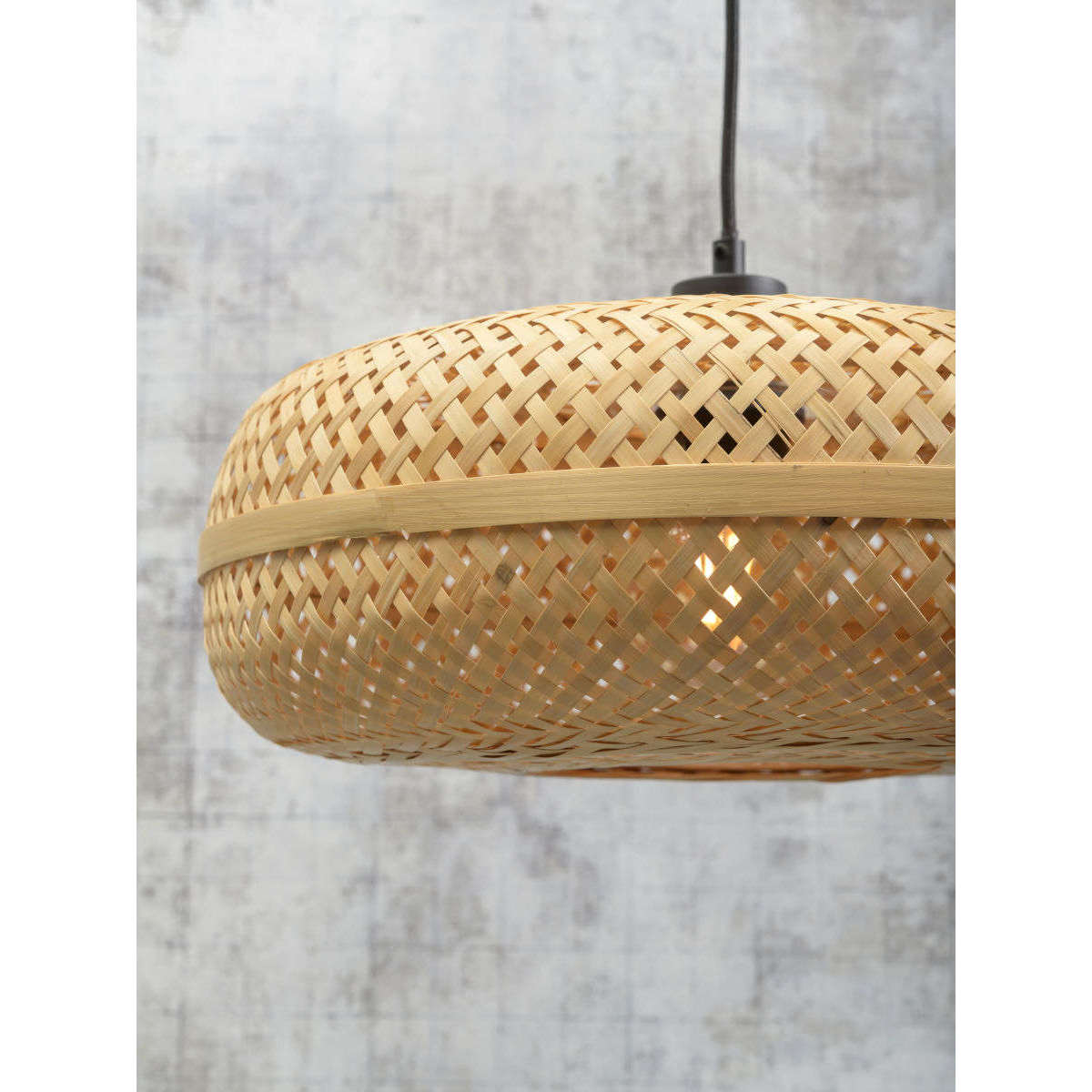 GOOD&MOJO Vloerlamp Palawan zw / 4015 naturel S