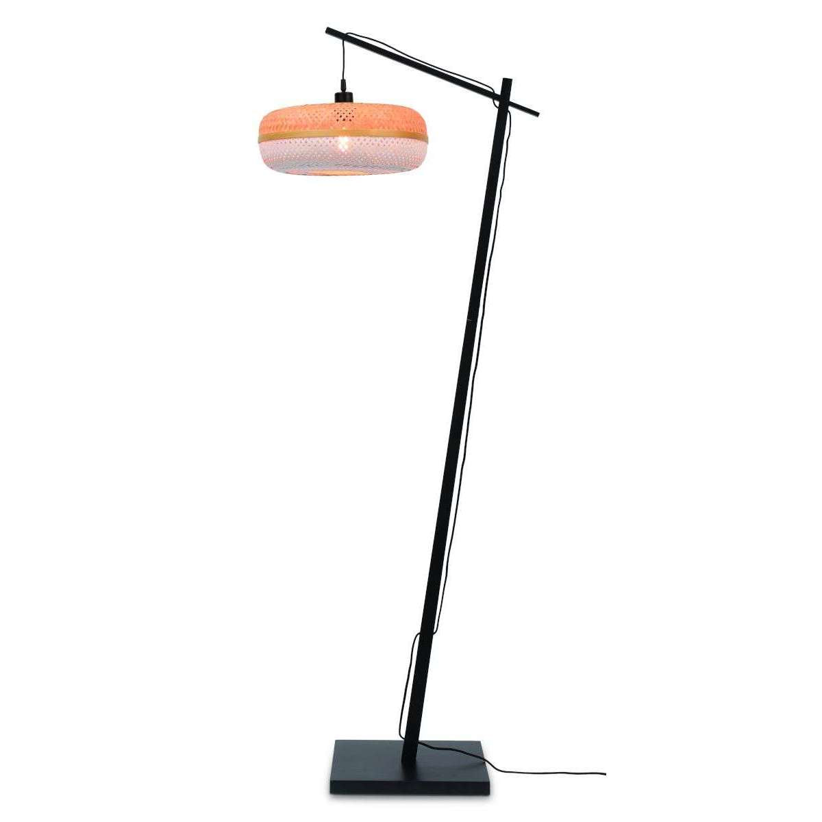 GOOD&MOJO Vloerlamp Palawan zw / 4015 wit S