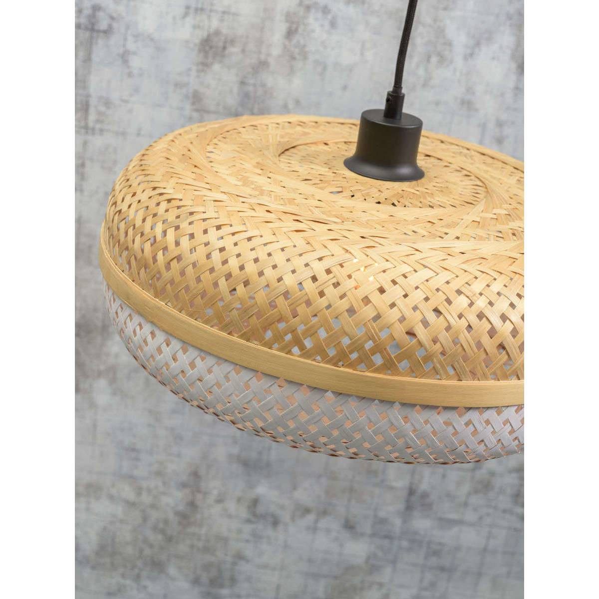 GOOD&MOJO Vloerlamp Palawan zw / 4015 wit S