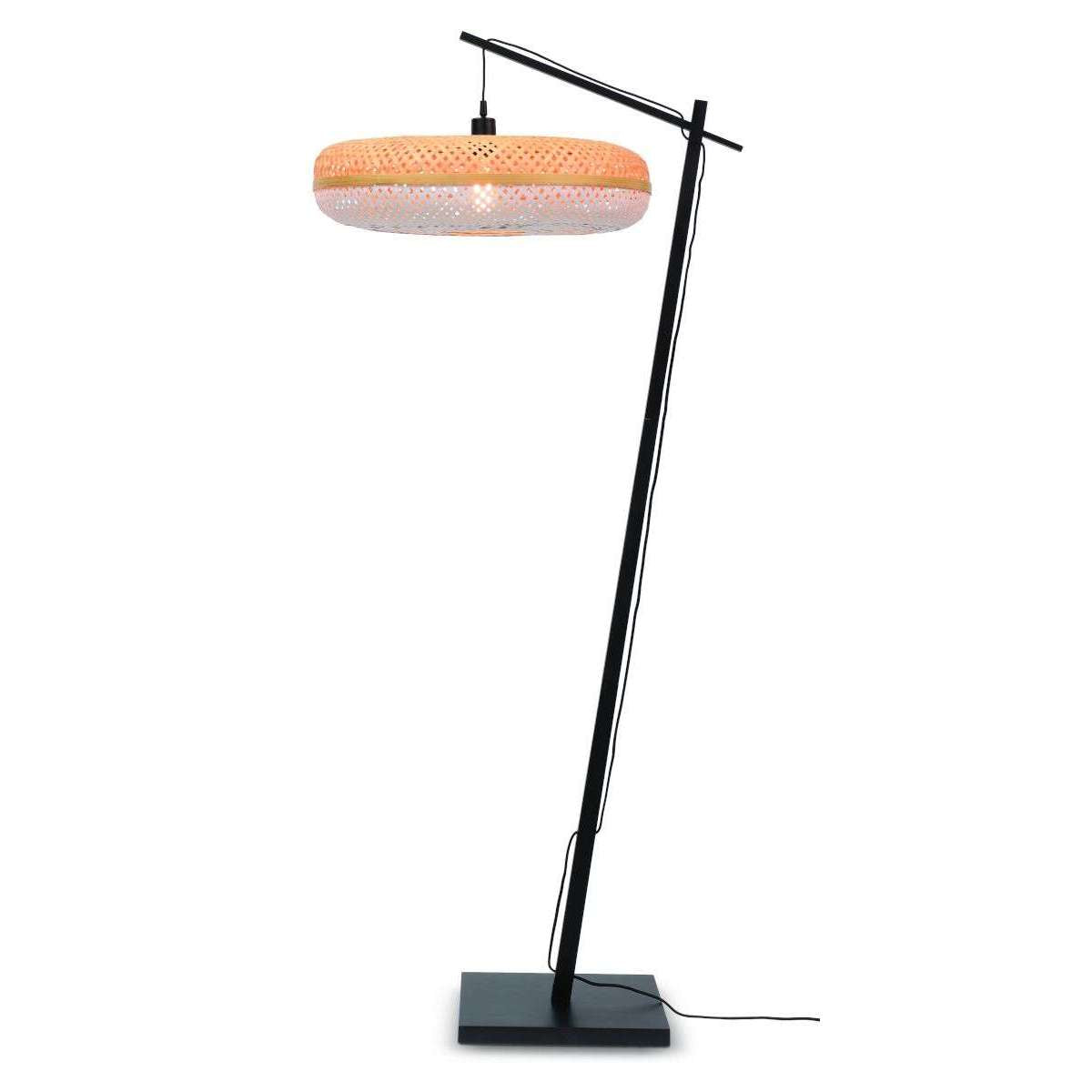 GOOD&MOJO Vloerlamp Palawan zw / 6015 wit S