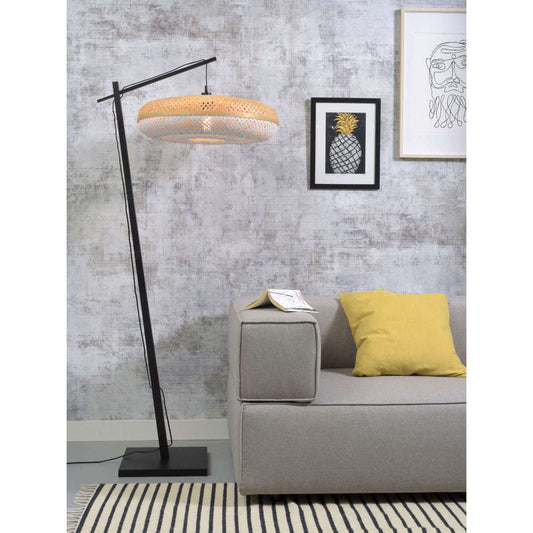 GOOD&MOJO Vloerlamp Palawan zw / 6015 wit S