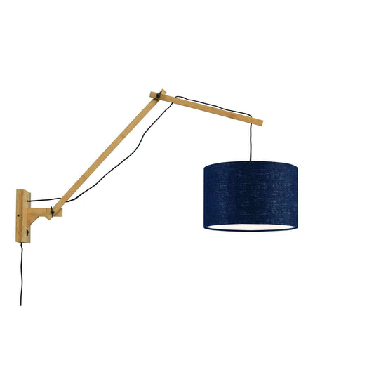 GOOD&MOJO Wandlamp Andes naturel 3220 blauw denim L