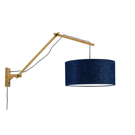 GOOD&MOJO Wandlamp Andes naturel 4723 blauw denim L