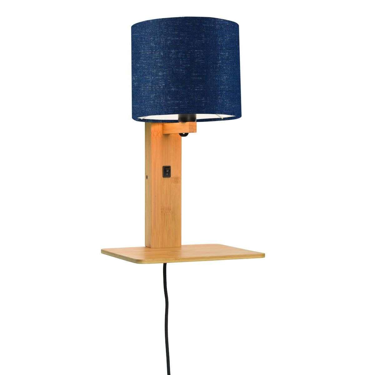 GOOD&MOJO Wandlamp Andes / plaat naturel 1815 blauw denim