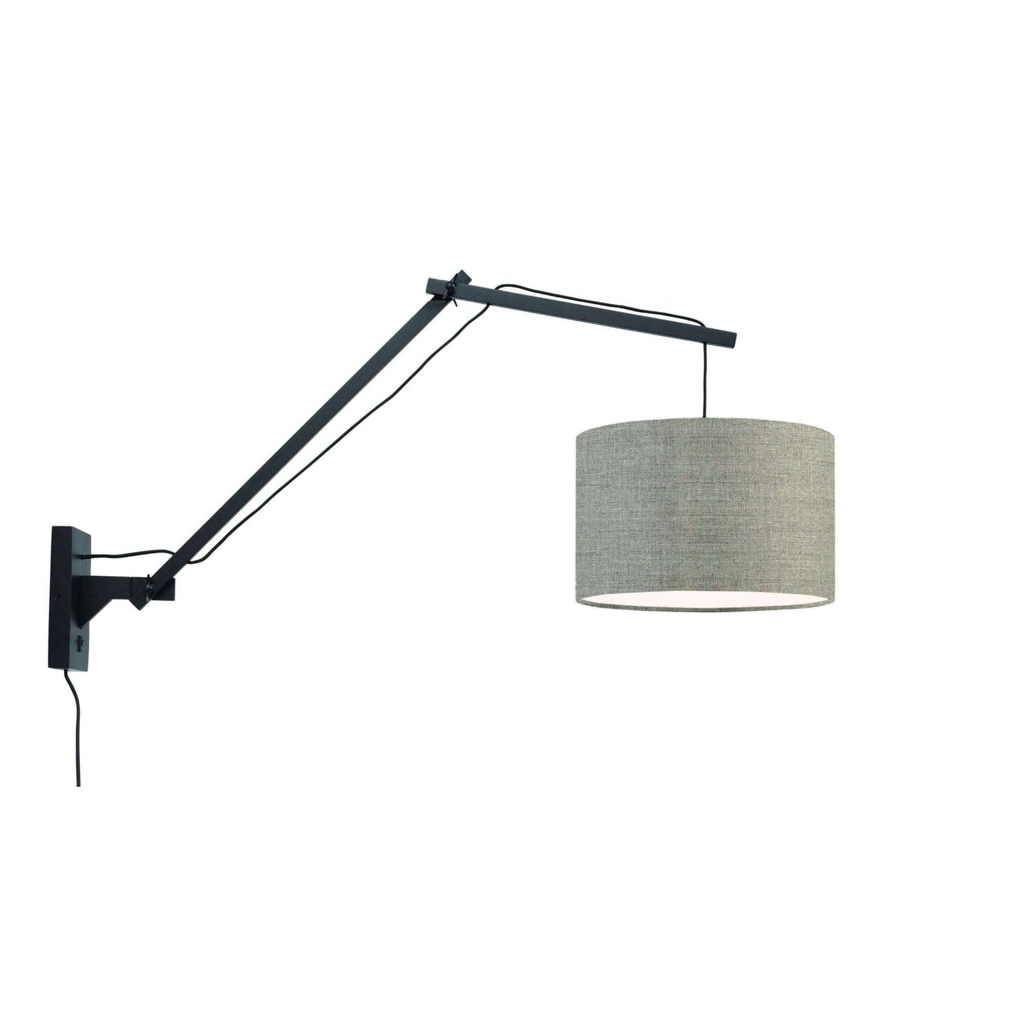 GOOD&MOJO Wandlamp Andes zw 3220 donker linnen L