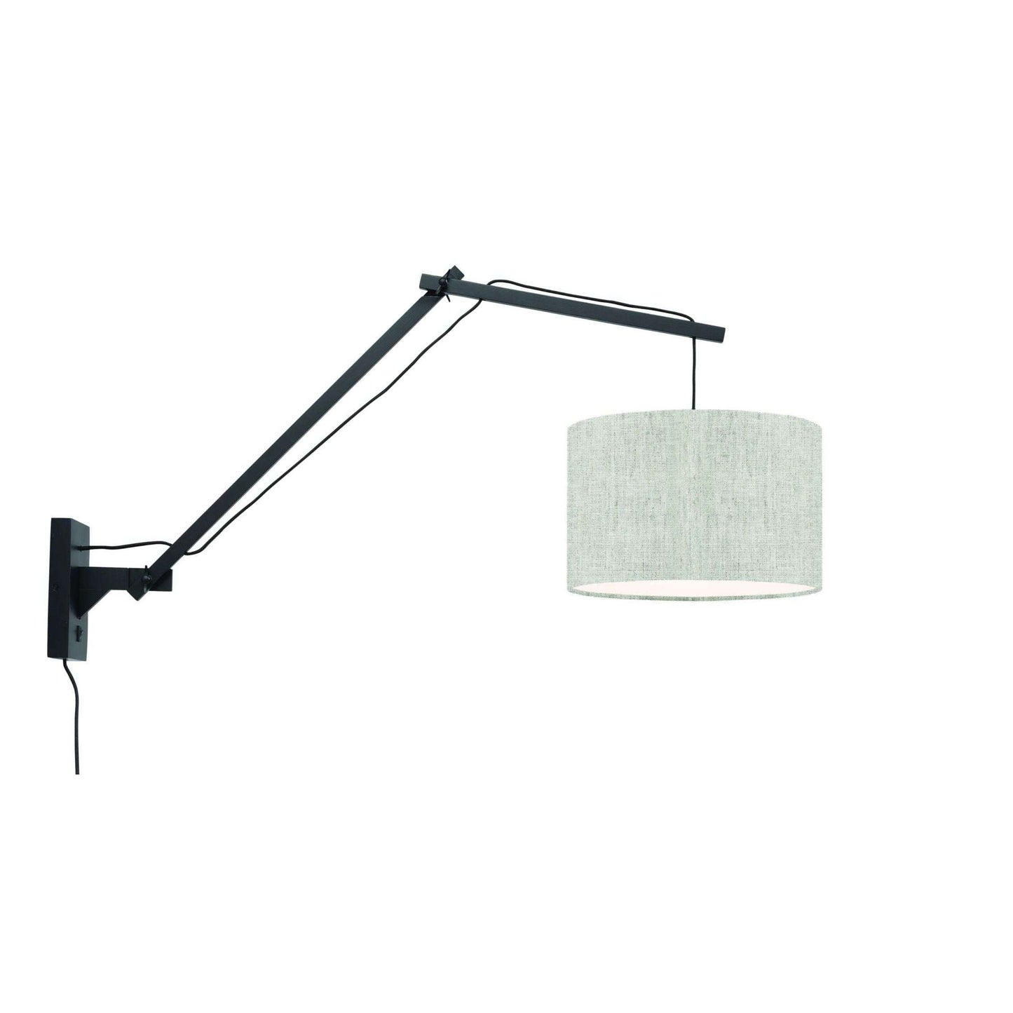 GOOD&MOJO Wandlamp Andes zw 3220 licht linnen L