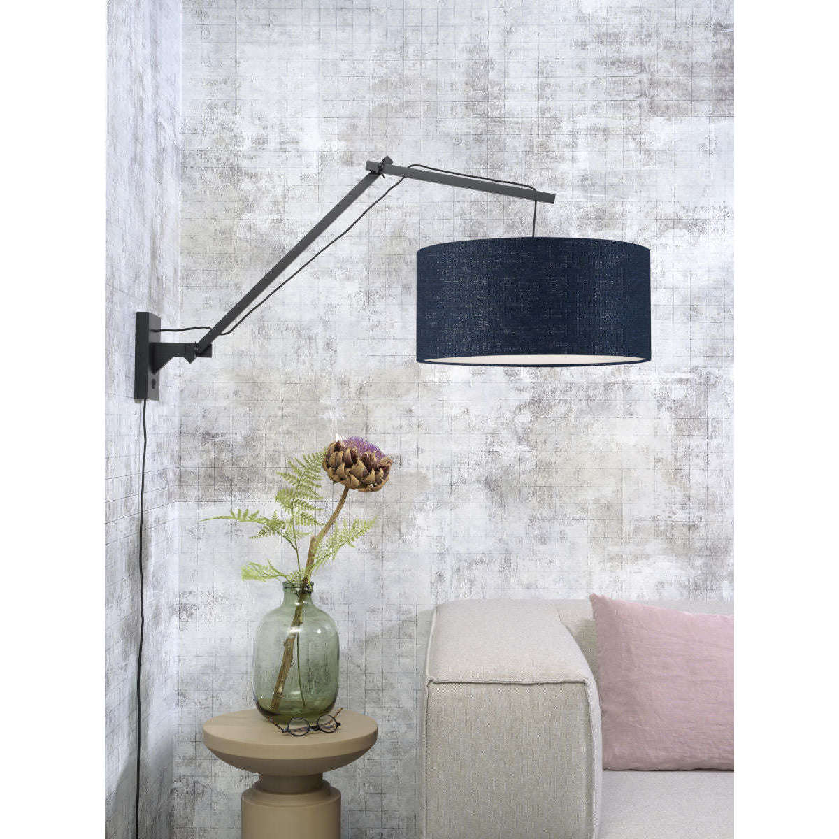 GOOD&MOJO Wandlamp Andes zw 4723 blauw denim L