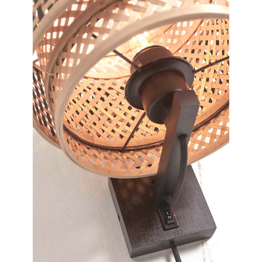 GOOD&MOJO wandlamp bhutan 25 cm zwart/naturel