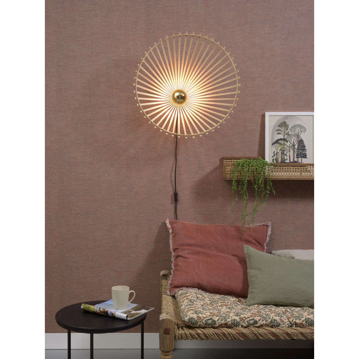 GOOD&MOJO Wandlamp Bromo asymetrisch 60 cm naturel L