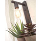 GOOD&MOJO wandlamp flores met plank zwart