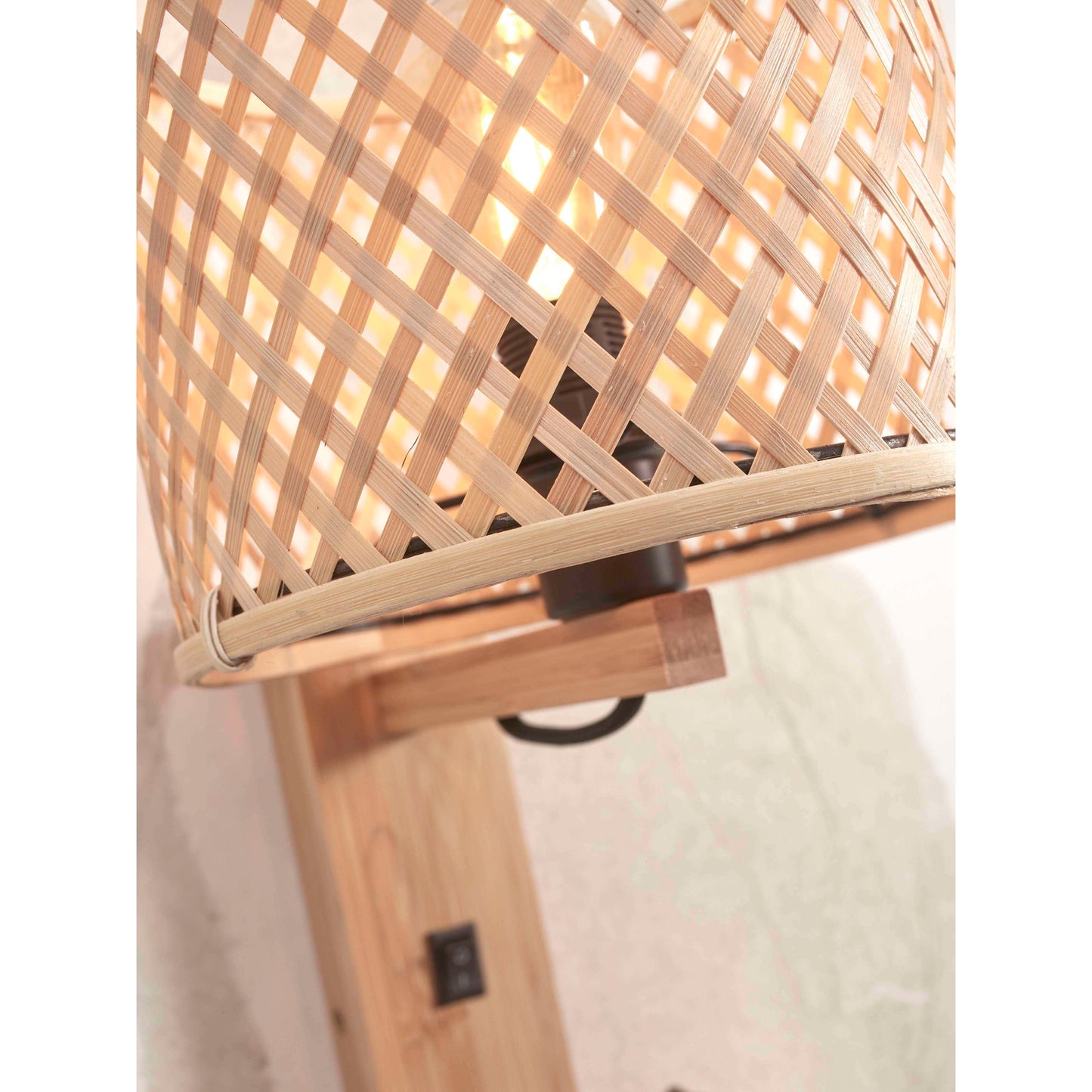 GOOD&MOJO wandlamp java met plank 18 cm naturel