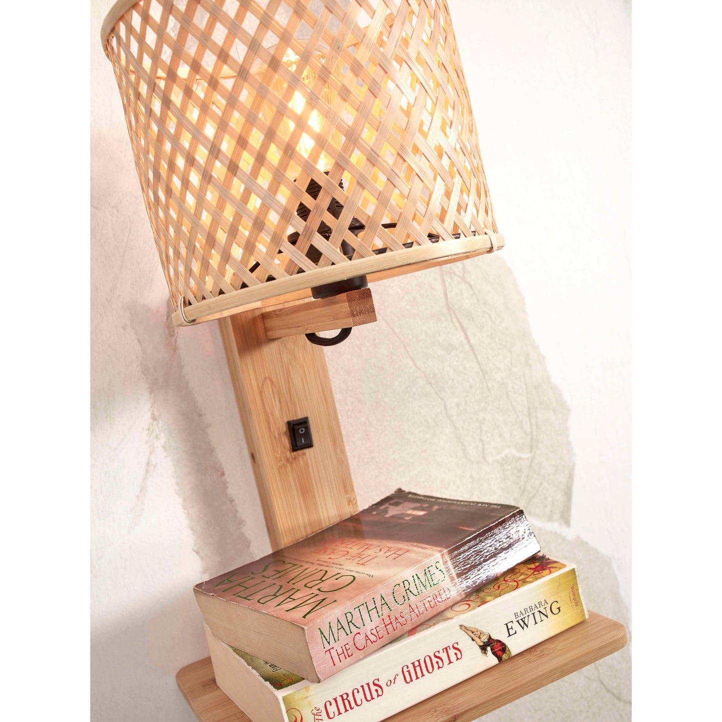 GOOD&MOJO wandlamp java met plank 18 cm naturel