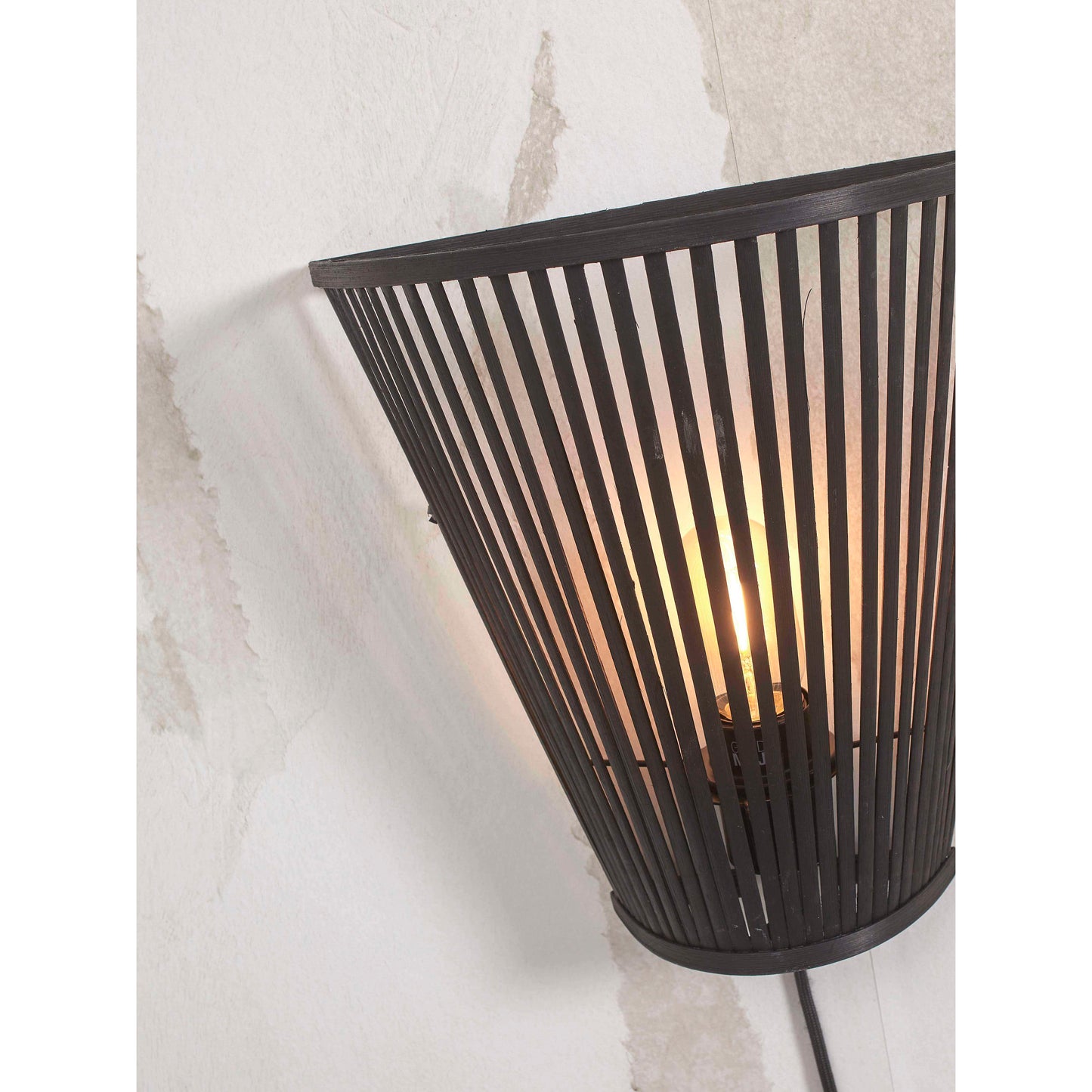 GOOD&MOJO wandlamp merapi tapered 30 cm zwart