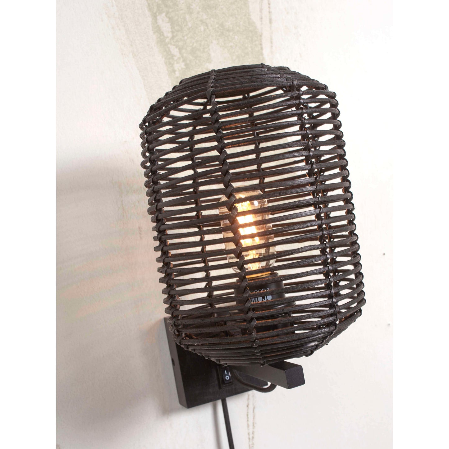 GOOD&MOJO wandlamp tanami koker 18 cm S zwart