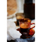 HKliving 70's glassware kopje set van 4 amber brown