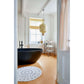 HKliving Swirl vloerkleed/badmat M wit