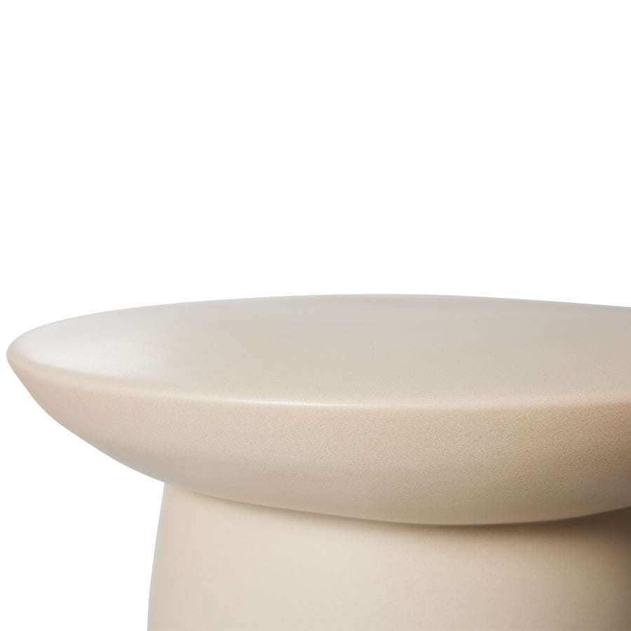 HKliving bijzettafel earthenware L cream