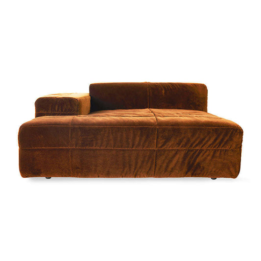 HKliving brut couch element links divan royal velvet caramel