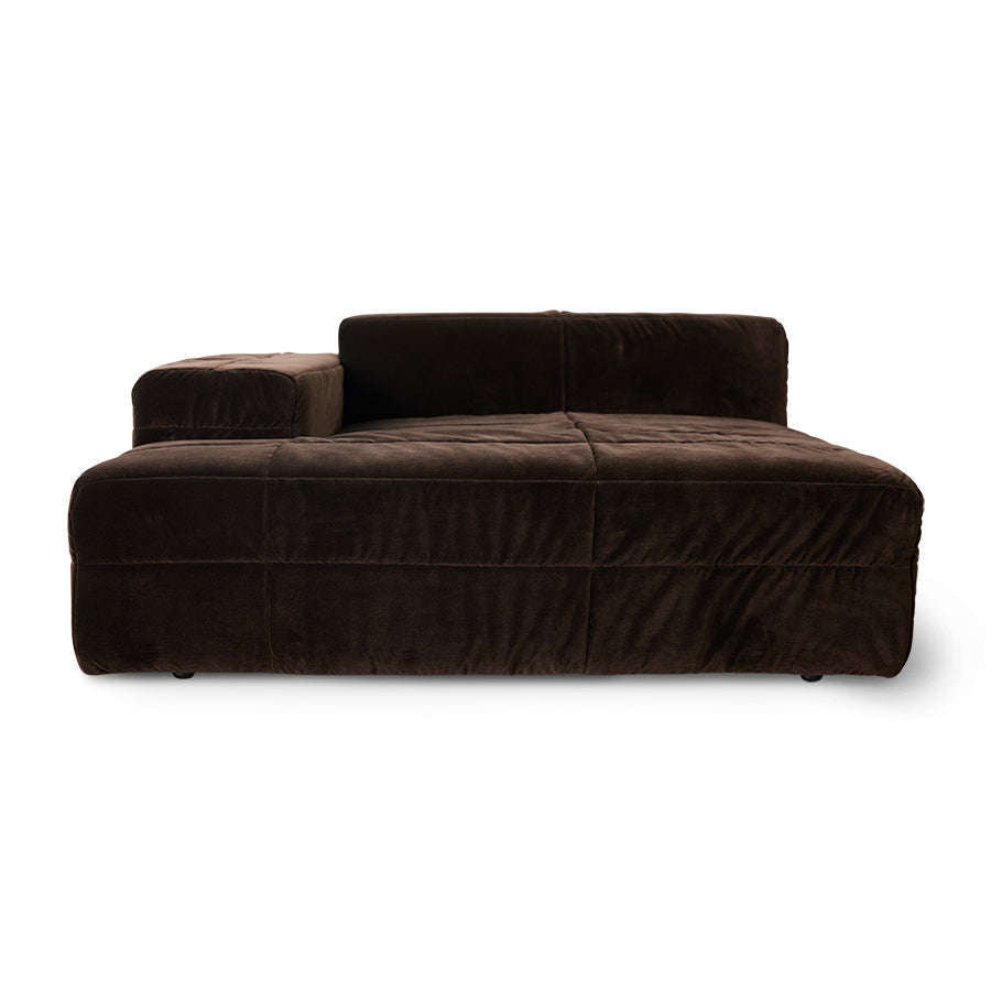 HKliving brut couch element links divan royal velvet espresso