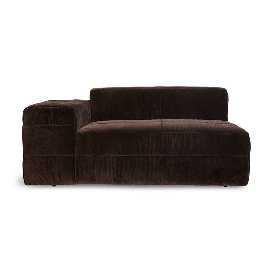 HKliving brut couch element links royal velvet espresso