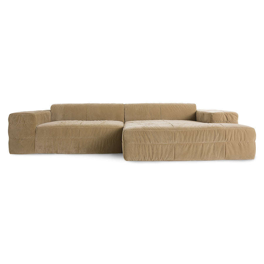 HKliving brut couch element rechts divan royal velvet cream