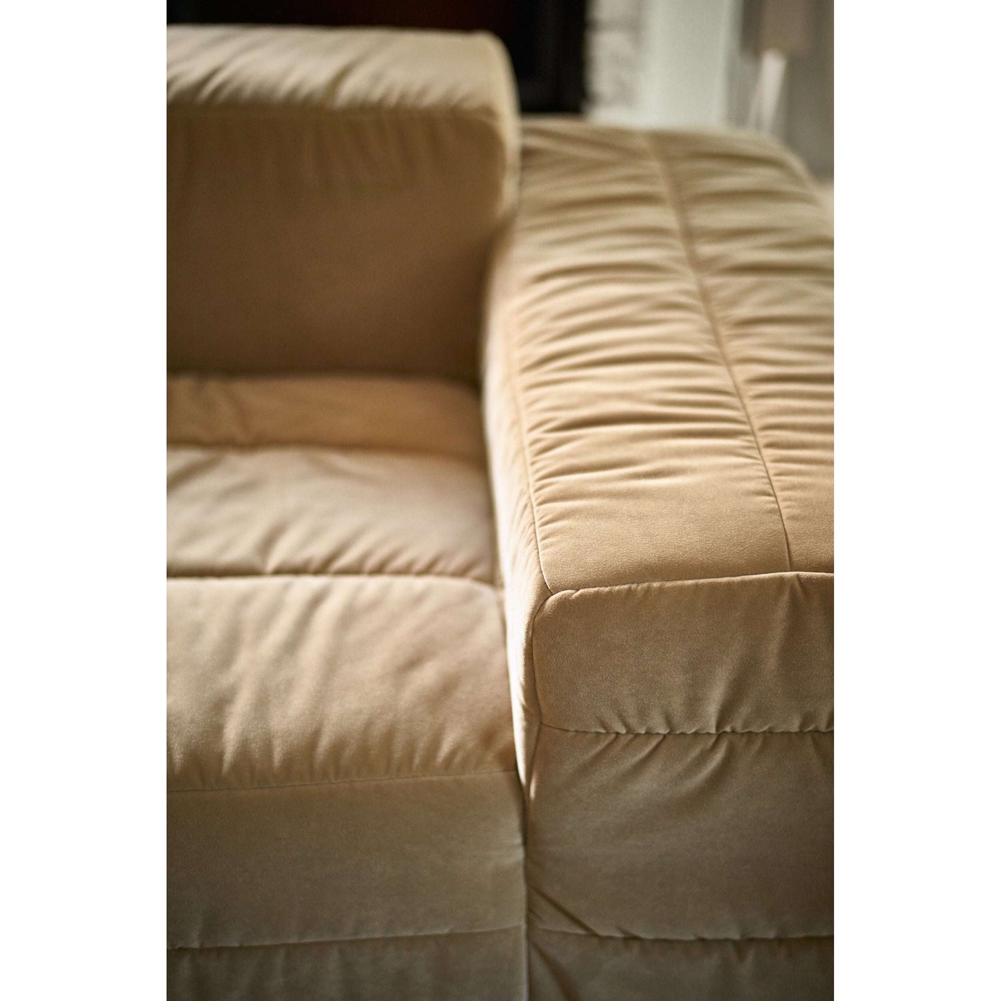 HKliving brut couch element rechts royal velvet cream