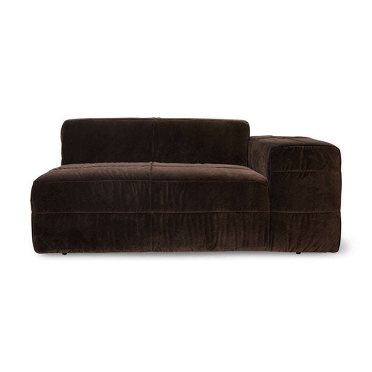 HKliving brut couch element rechts royal velvet espresso