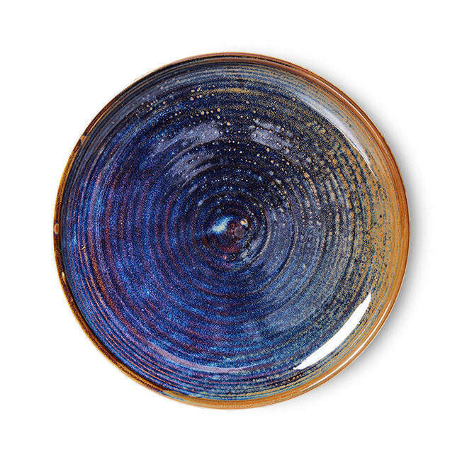 HKliving Chef ceramics bord rustic blue