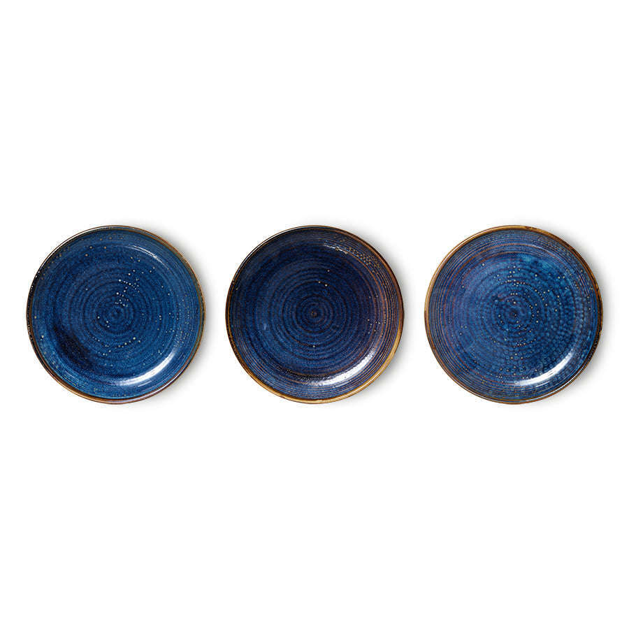 HKliving Chef ceramics bord rustic blue