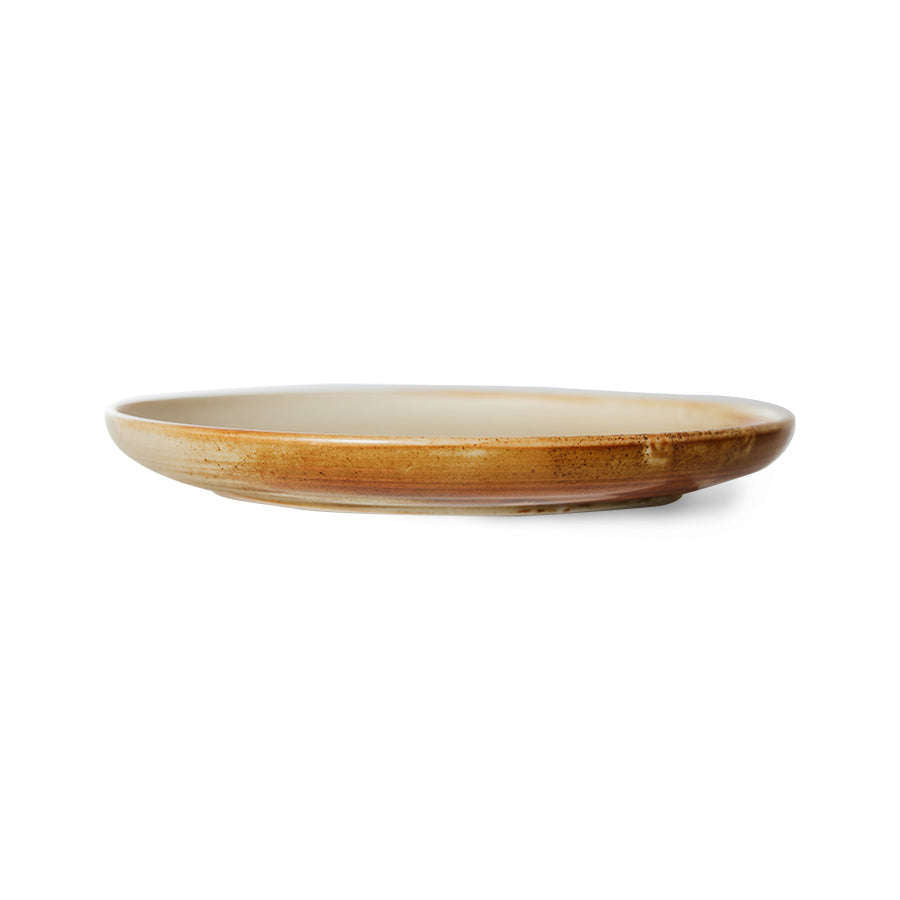 HKliving Chef ceramics bord rustic cream/brown