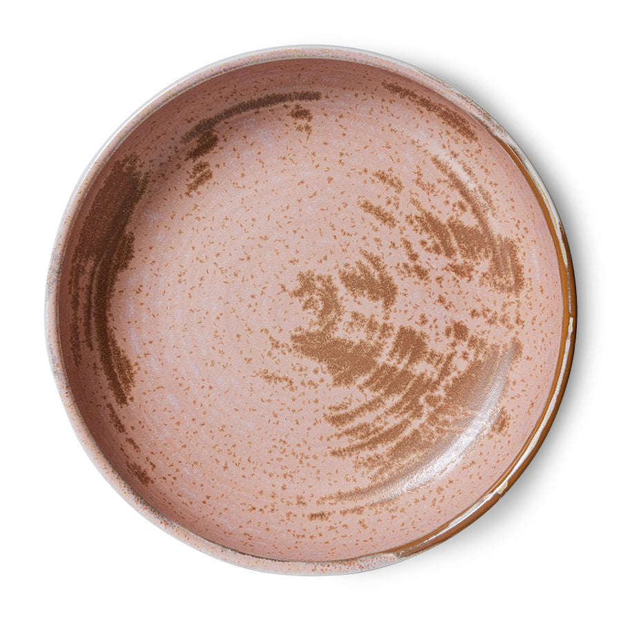 HKliving Chef ceramics diep bord L rustic pink