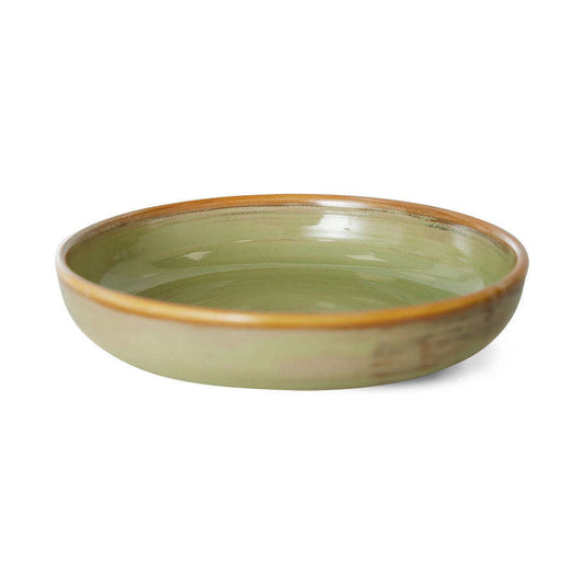 HKliving Chef ceramics diep bord M moss green