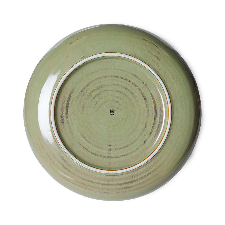 HKliving Chef ceramics diep bord M moss green