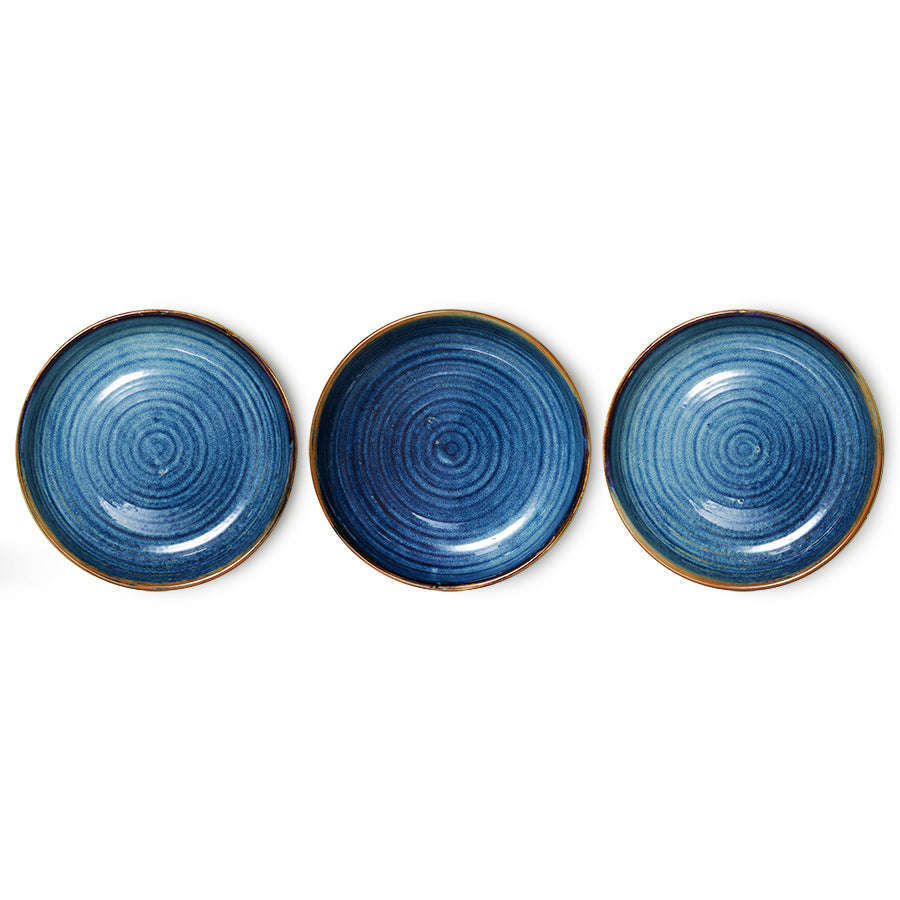 HKliving Chef ceramics diep bord M rustic blue