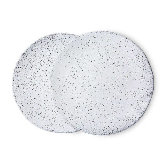 HKliving gradient ceramics: bord cream (set van 2)