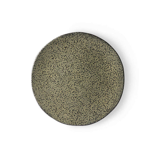 HKliving gradient ceramics: bord groen (set van 2)