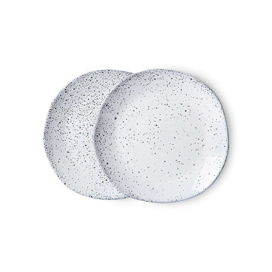 HKliving gradient ceramics: desertbord cream (set van 2)