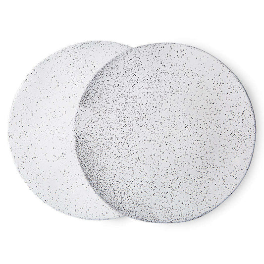 HKliving gradient ceramics: dinerbord cream (set van 2)