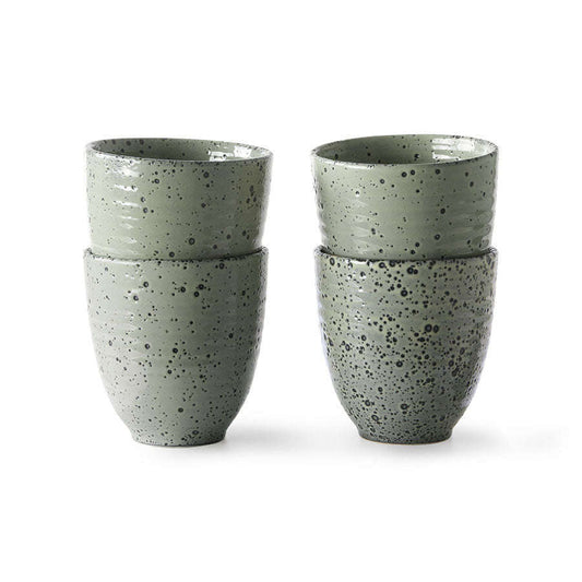 HKliving gradient ceramics: mok groen (set van 4)