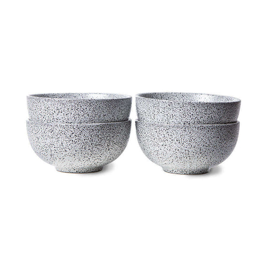 HKliving gradient ceramics: schaal cream (set van 4)
