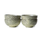 HKliving gradient ceramics: schaal groen (set van 4)