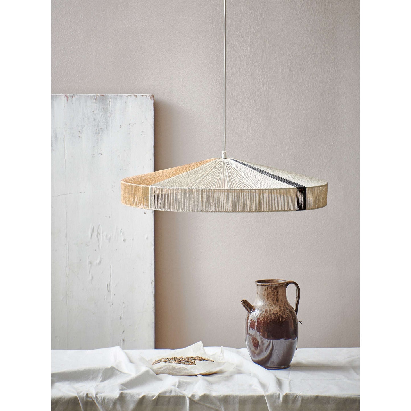 HKliving hanglamp touw lamp zwart stripe