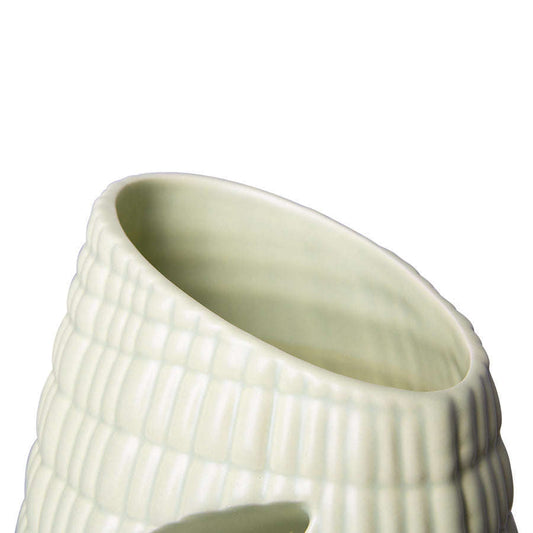 HKliving HK objects: ceramic geribbeld vaas mat mint