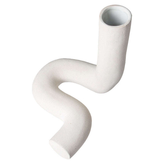HKliving HK objects: ceramic twisted vaas mat wit