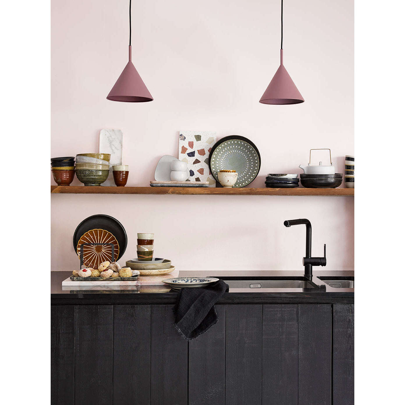 HKliving home chef ceramics: dinerbord rustiek zwart