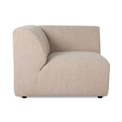 HKliving jax bank: element left end boucle taupe / beige