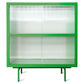 HKliving kast cupboard met geribbeld glas fern groen