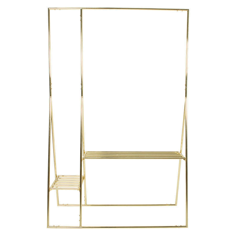 HKliving kledingrek met hanger/hook set brass