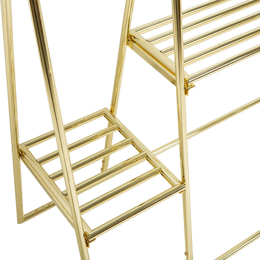 HKliving kledingrek met hanger/hook set brass