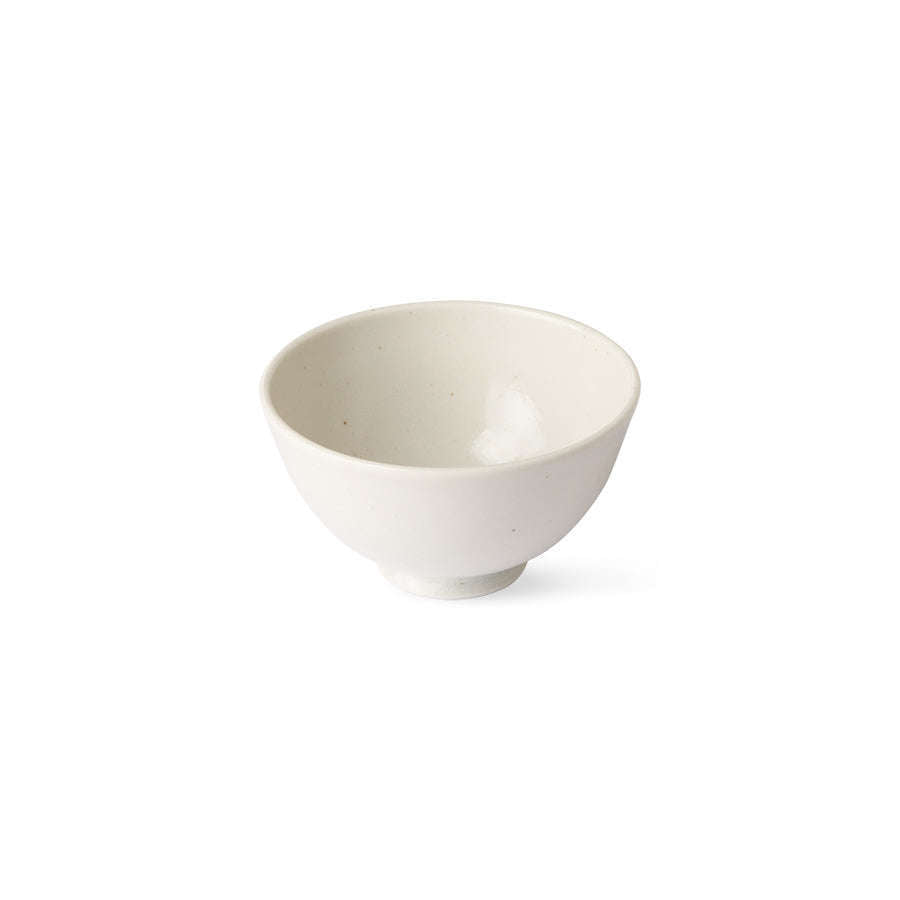 HKliving Kyoto ceramics: japanese rijsschaal wit gespikkeld